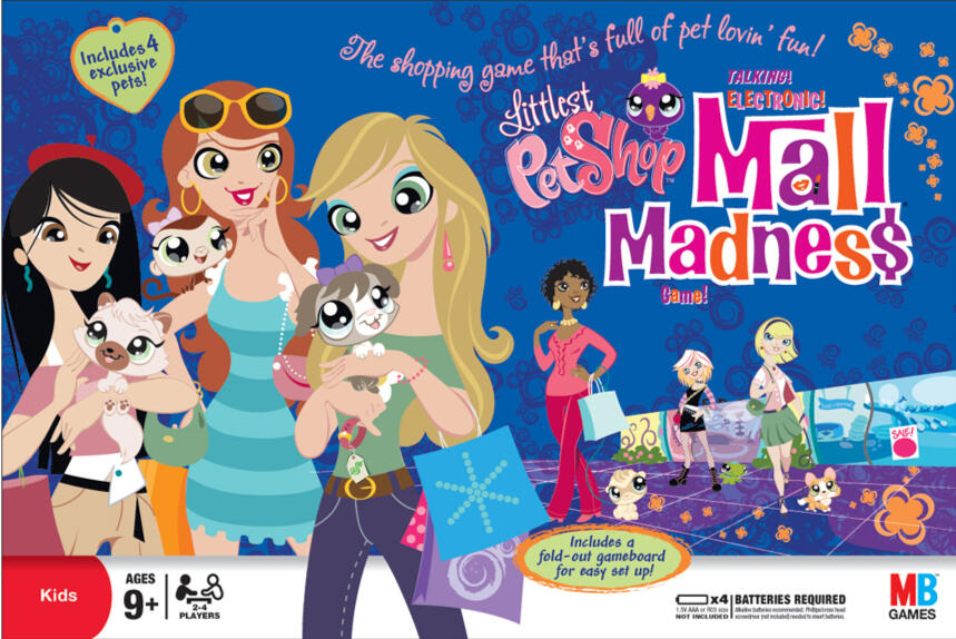 Littlest Pet Shop Mall Madness Game | Box & game board © Hasbro Inc
